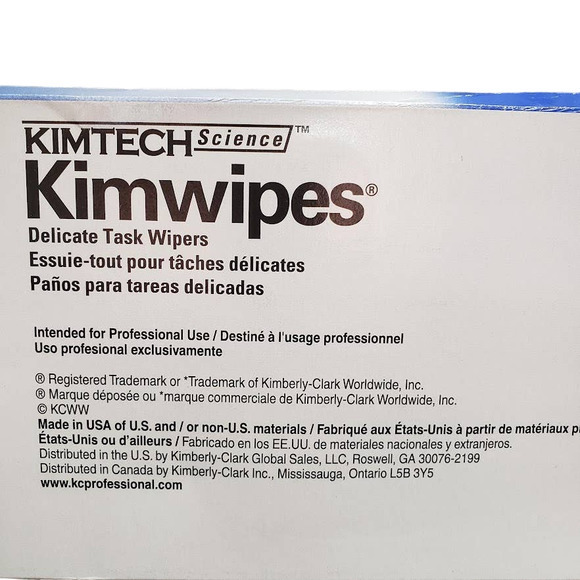 KIMTECH Science Kimwipes #34721 Delicate Task Wipes‎ 92 Count Box 14.4" X 16.4" - Picture 3 of 7